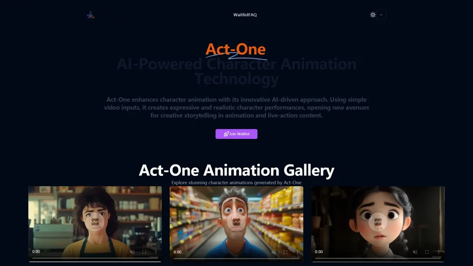 Act-One: AI-Powered Character Animation Technology