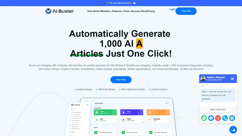 AI Buster - AI Content Generator For WordPress Auto Blogging & More