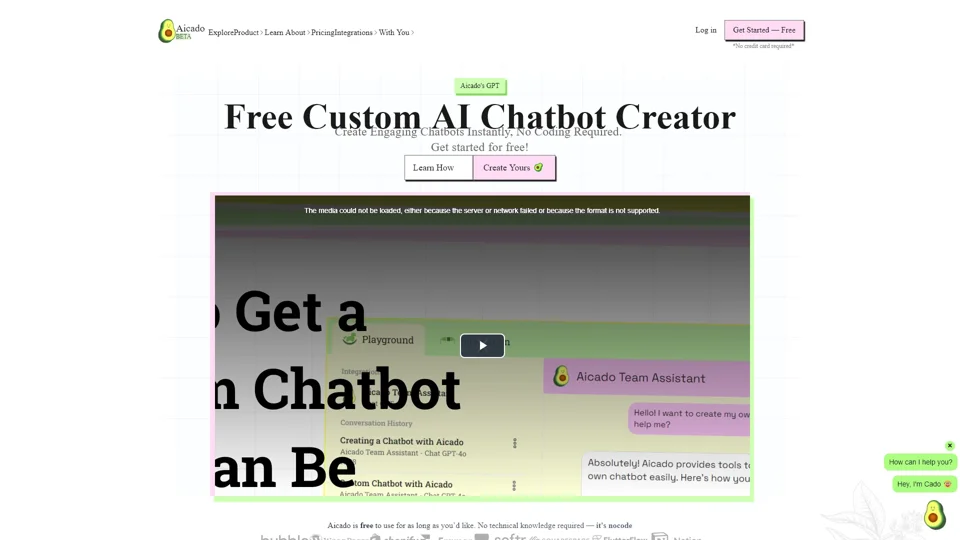 Custom Chatbot Creator | Aicado