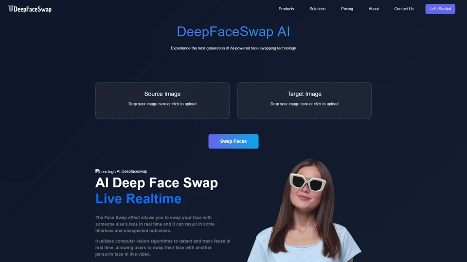 Deepfaceswap AI - Best face swap tool for swapping any other person's face in real-time