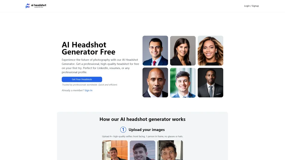 AI Headshot Generator Free - Create Professional Photos