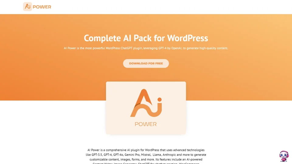 Complete AI Pack - AI Power - Complete AI Pack for WordPress