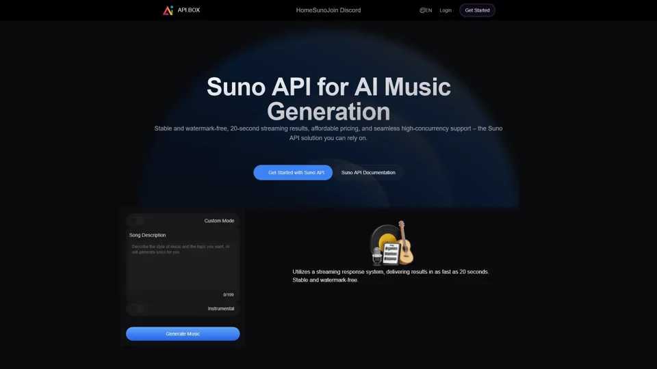 API.box: Suno API for AI Music Generation