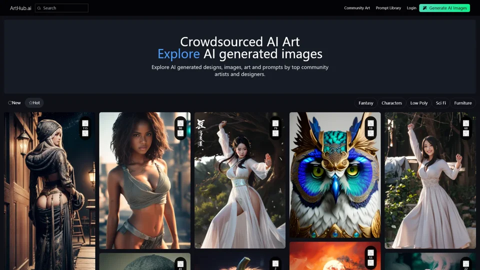 Arthub.ai: Discover, Upload and Share AI Generated Art - Arthub.ai