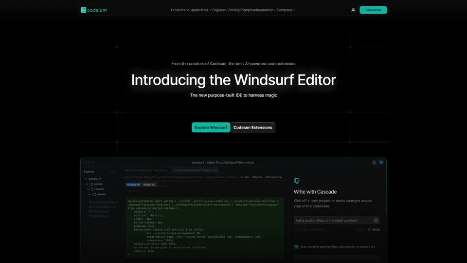 Windsurf Editor and Codeium extensions