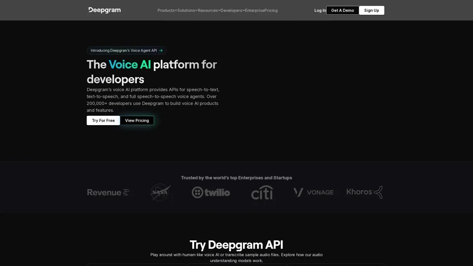 Deepgram Voice AI: Text to Speech + Speech to Text APIs | Deepgram