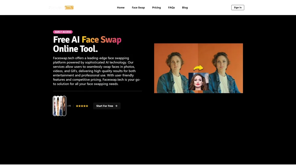 Free AI Face Swap Online Tool for Videos, GIFs and Photos | Faceswap.tech