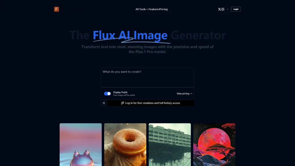 Flux AI Image - Free Online Flux AI Image Generator.