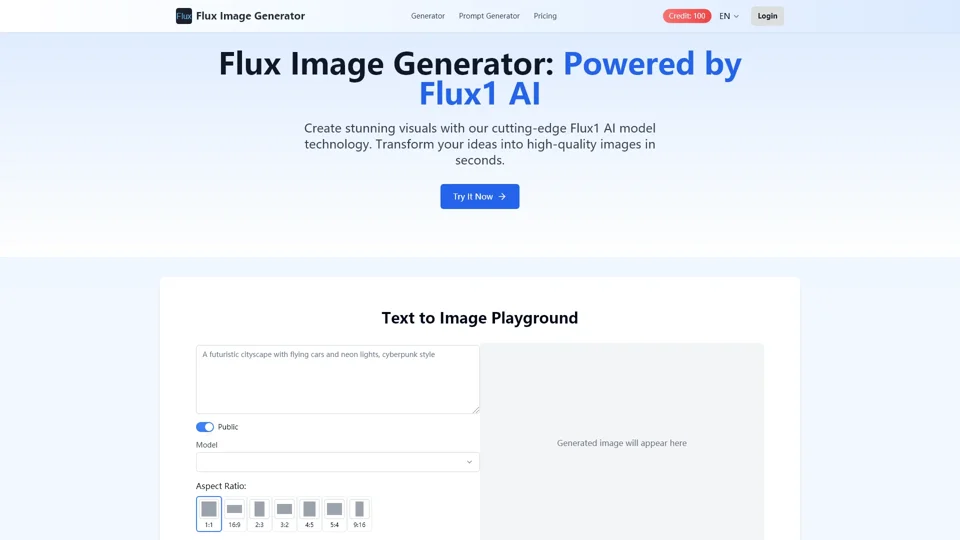 Flux Image Generator | AI-Powered Image Creation with Flux1