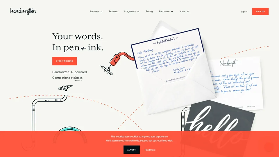 Handwrytten | Handwritten Notes Service and Card Automation