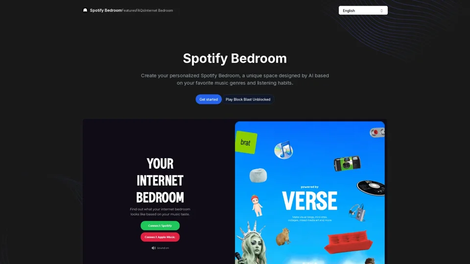 Spotify Bedroom - Visualize your music-inspired dream room.