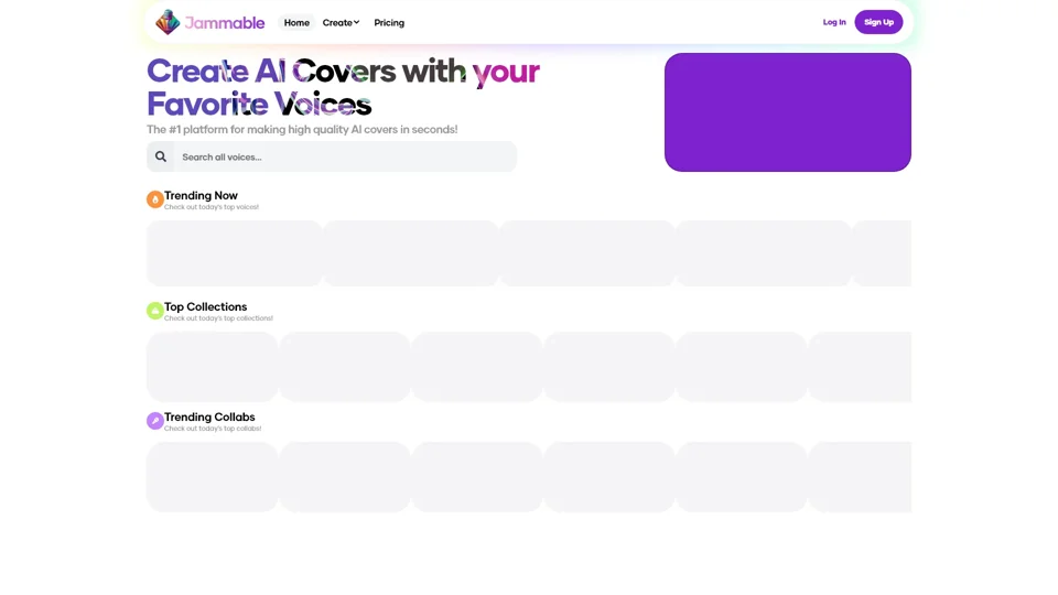 Jammable | Create AI Covers with Your Favorite Voices!