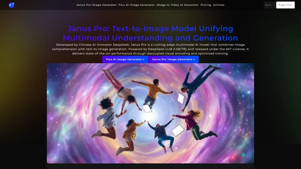 Janus Pro - Free Online Art Generator powered by DeepSeek AI