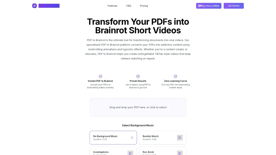 PDF to Brainrot - Convert PDF to Dynamic Short Videos