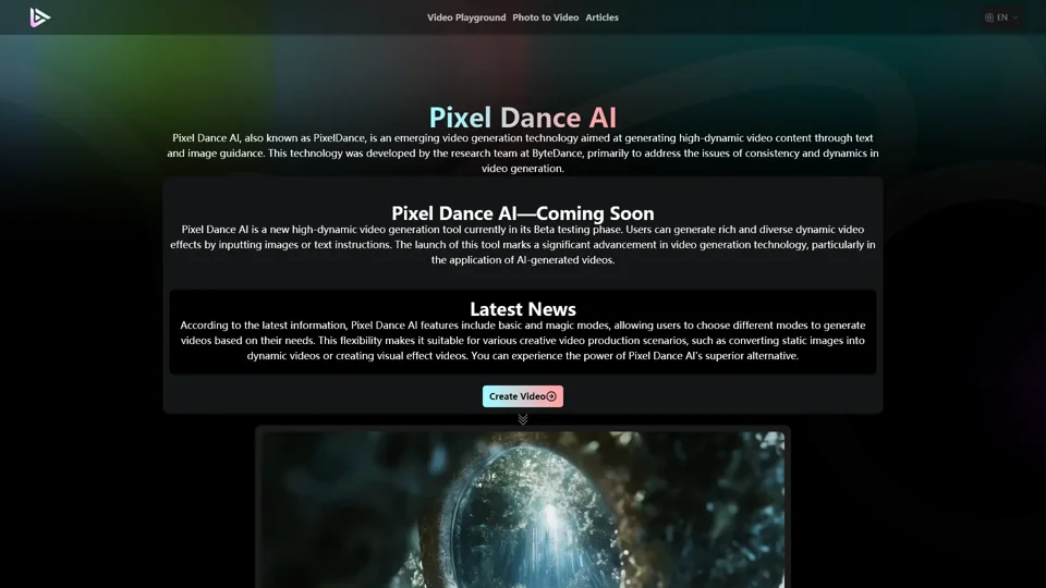 Pixel Dance AI - Revolutionary High-Dynamic Video Generation