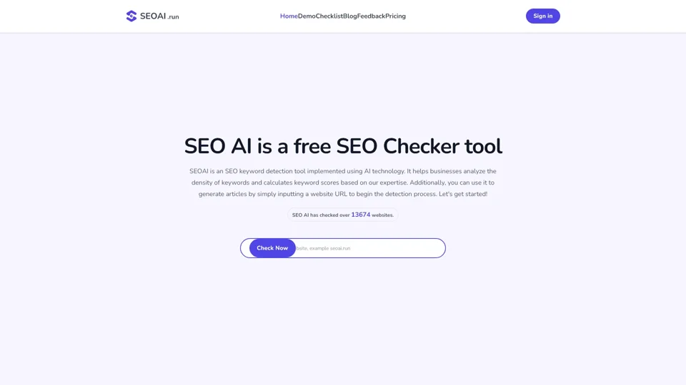 SEO AI is a free and useful SEO checker tool.