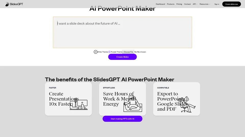 SlidesGPT: AI PowerPoint Maker & AI PPT Maker using ChatGPT API