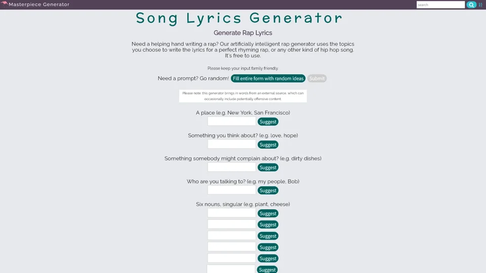 Rap Lyrics Generator

Translate all sentences into English while maintaining the original format (such as the input being in markdown, the output will also be in markdown). The translation should be easy to understand and does not require any additional notes.