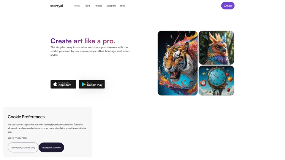 starryai - AI Art Generator App - AI Art Maker