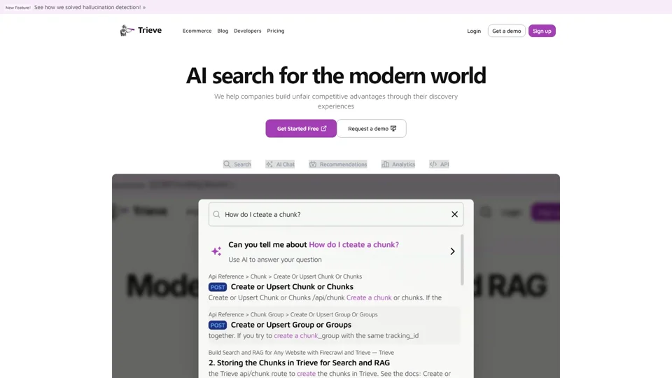 AI-First infrastructure API for search, recommendations, and RAG that combines language models with tools for fine tuning ranking and relevance