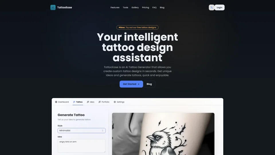 TattooEase | AI Tattoo Generator, Generate Tattoo Designs