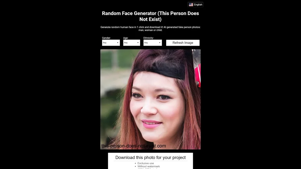 This Person Does Not Exist - Random Face Generator