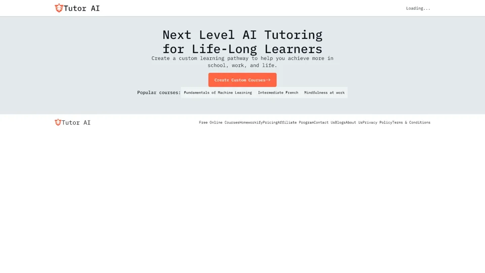 Tutor AI - Your personal AI tutor to learn anything