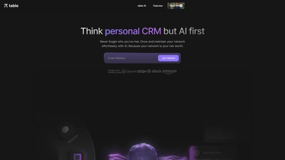 Table - Think personal CRM but AI first