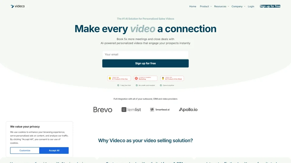 Videco - AI Personalized and Interactive Video