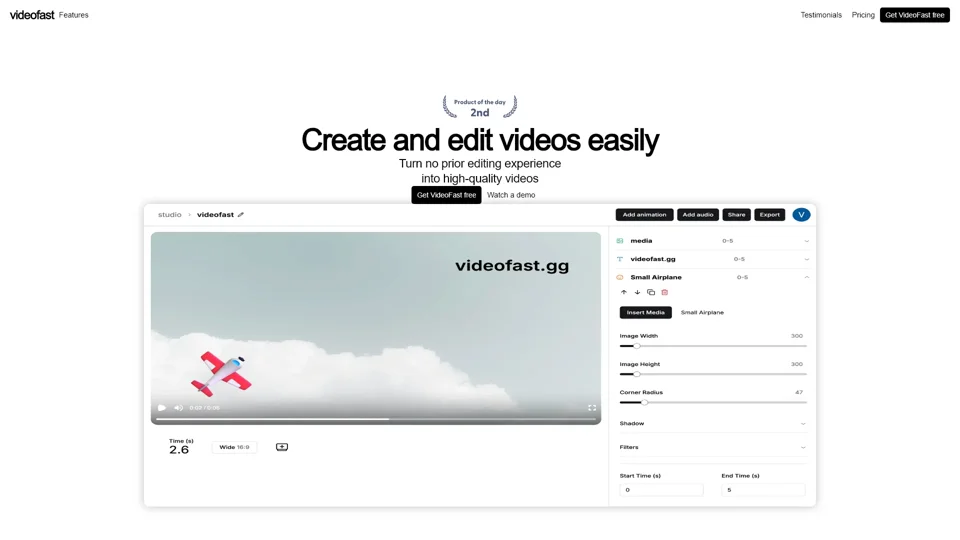 VideoFast: Super Easy to Use Online Video Editor