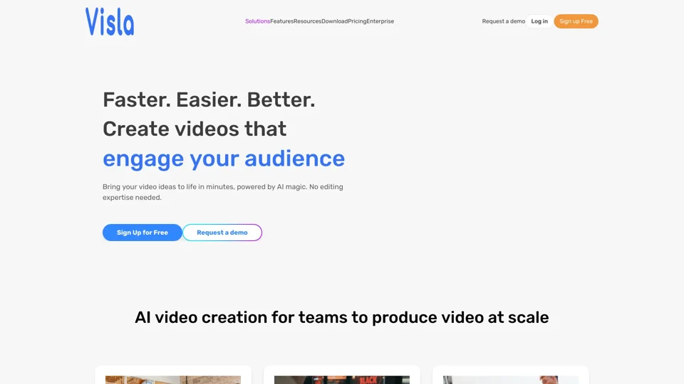 Visla: AI Video Creation and Editing for Business