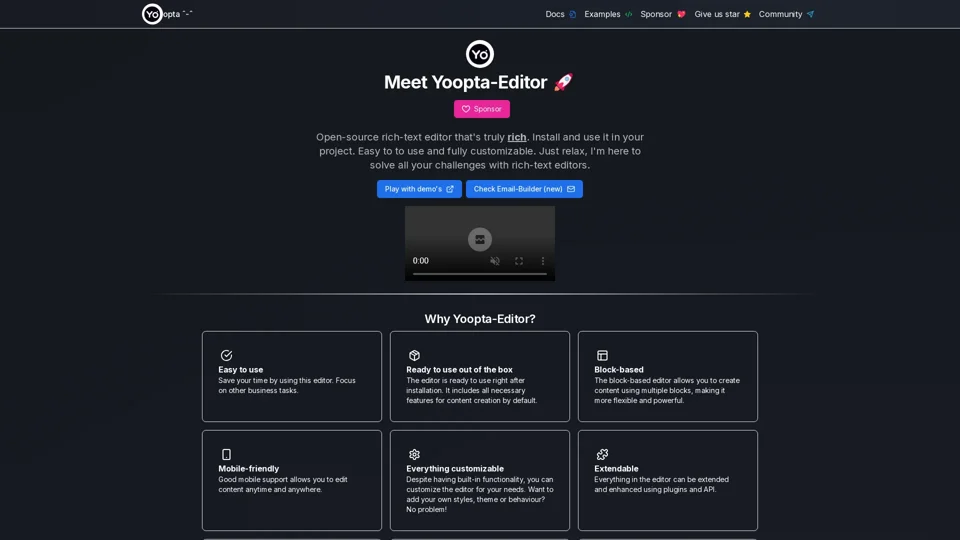 Yoopta-Editor - Open-Source Rich-Text Editor